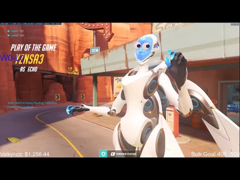 POTG! YZNSA INSANE ECHO GAMEPLAY OVERWATCH SEASON 27 TOP 500