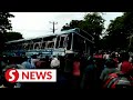 Anti Government Protesters Damage Buses Set Fire To Homes In Sri Lanka