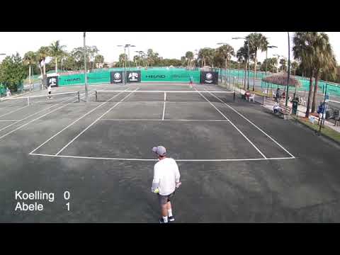 Men's 60's, Level 2 Senior Tournament at Emilo Sanchez Academy, Naples, FL  Koelling(1) vs Abele