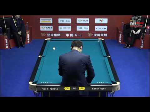 Iris T Ranola VS Karen Corr - Ladies - 2017 Chinese Billiards World Championship