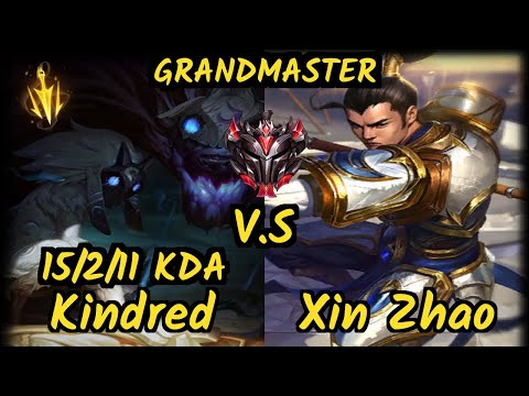 Maxlore (KINDRED) vs XIN ZHAO - 15/2/11 KDA JUNGLE GAMEPLAY - EUW Ranked GRANDMASTER