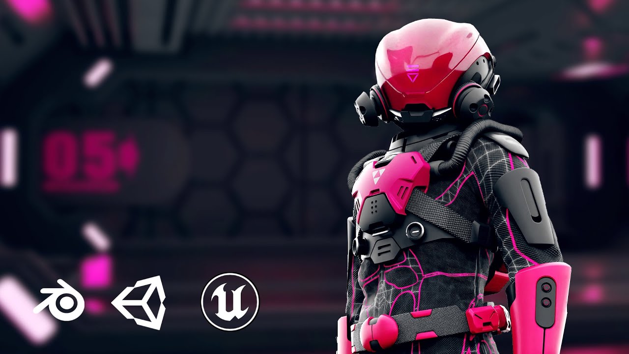 Cyber Astronaut-A Auto-Rig Pro Rigged For Mixamo Unreal Engine Unity 3D Model
