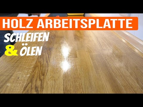 Sanding and oiling wooden worktops // Removing stains and scratches