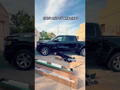 Installing these running boards I got off Amazon on my #Ram1500 !