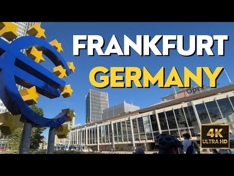 Excursão a pé por Frankfurt | ALEMANHA 🇩🇪 2023 [4K Full HD]