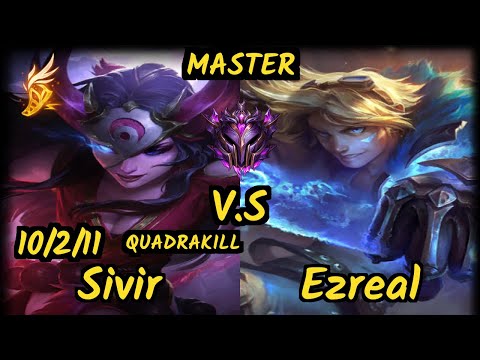 Anderu (SIVIR) vs EZREAL - QUADRAKILL 10/2/11 KDA BOTTOM ADC GAMEPLAY - OC Ranked MASTER