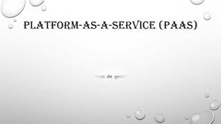 SAAS, PAAS, IAAS