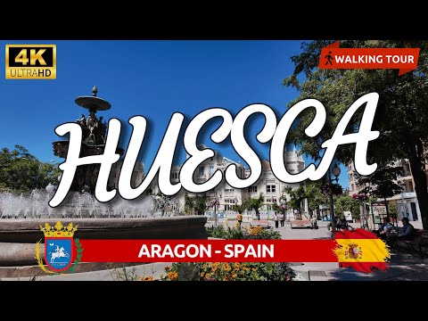HUESCA 4K🚶‍♀️WALKING TOUR🚶‍♂️☀️ Aragon SPAIN ☀️ La Magia