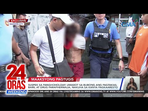 24 Oras Weekend: (Part 1) Suspek tumakbo sa bubong; Puganteng Hapon arestado; Mayor Guo…atbp