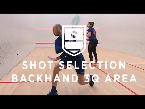 Squash Tactics : Shot Selection Backhand 3-quarter Area