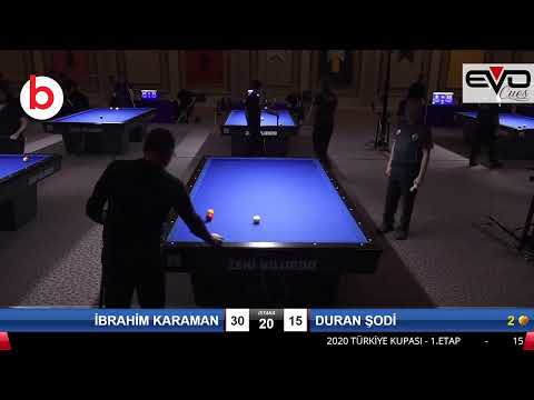 İBRAHİM KARAMAN & DURAN ŞODİ Bilardo Maçı - 2020 TK 1.ETAP ANTALYA-3.TUR