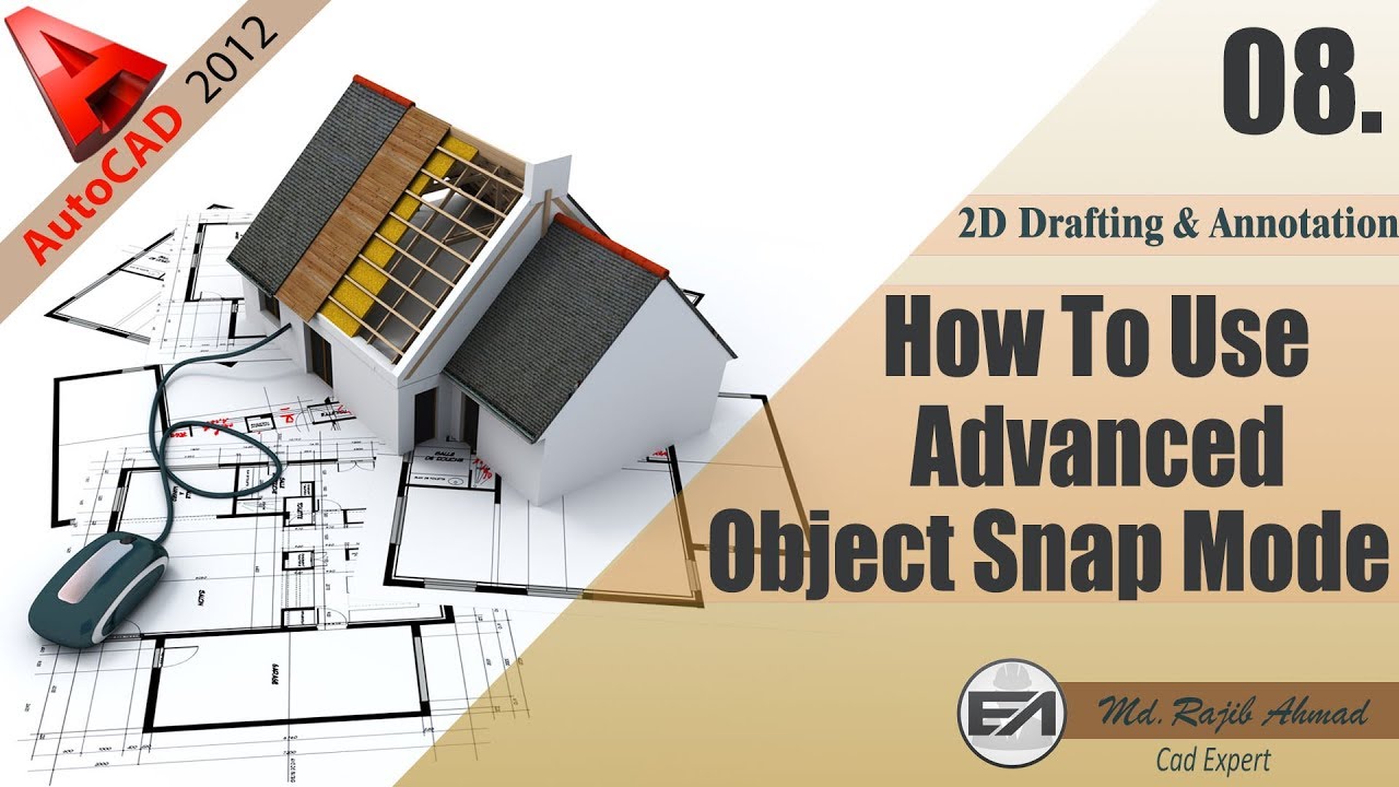 How To Use Advanced Object Snap Mode | AutoCAD Tutorial | 2D Drafting & Annotation