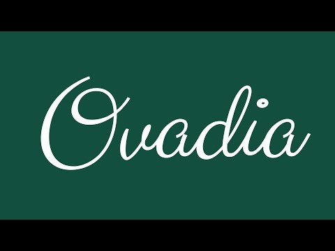 Learn how to Write the Name Ovadia Signature Style in Cursive Writing