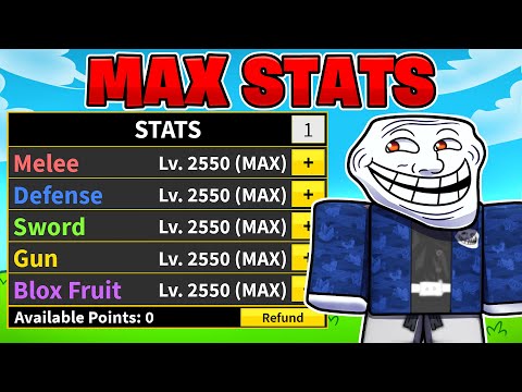 Getting EVERY STATS MAXED In Blox Fruits..