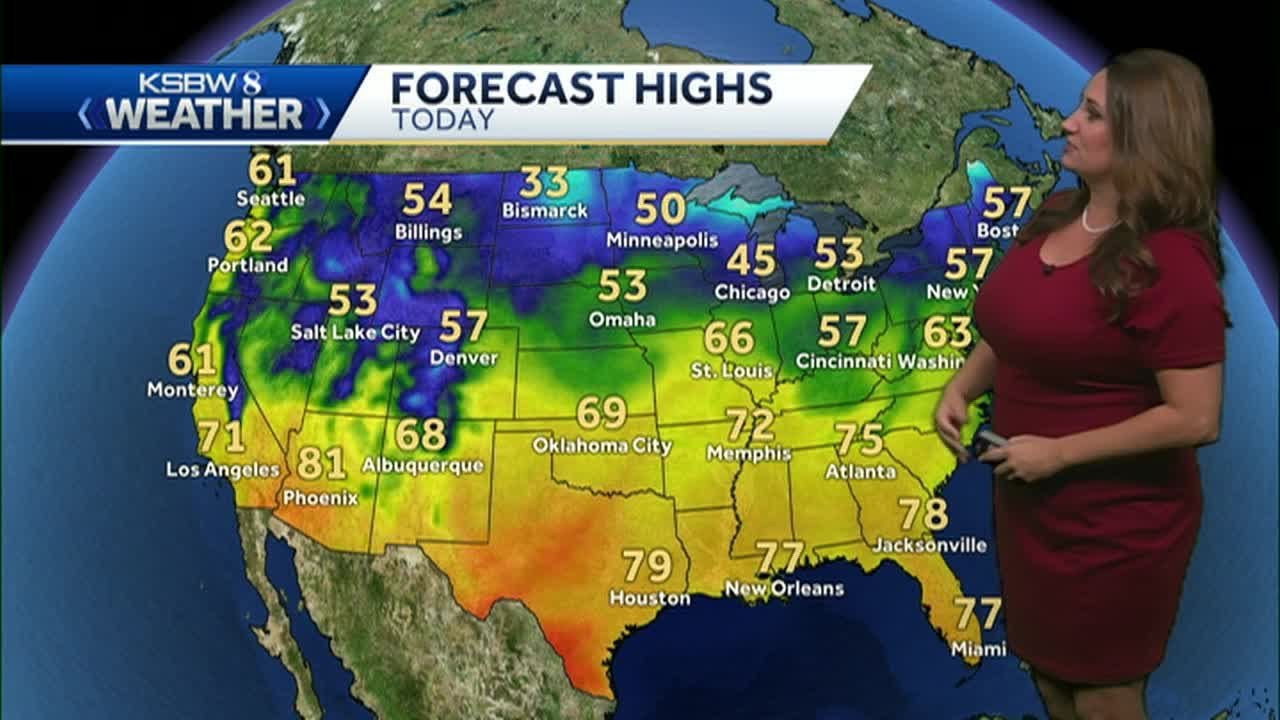 Increasing clouds today, then rain for Monday