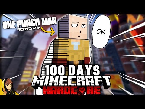 100 Days as One Punch Man in Minecraft... INSANE Results!