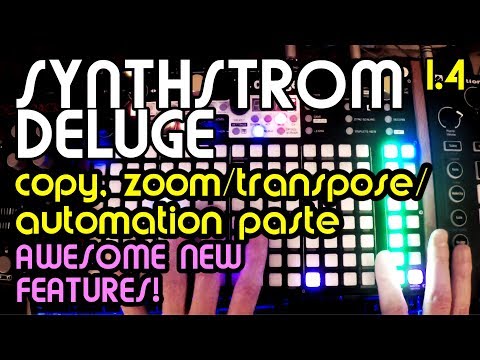 Copy, Tranpose/Zoom/Automation Paste (1.4) // Synthstrom Deluge Tutorial