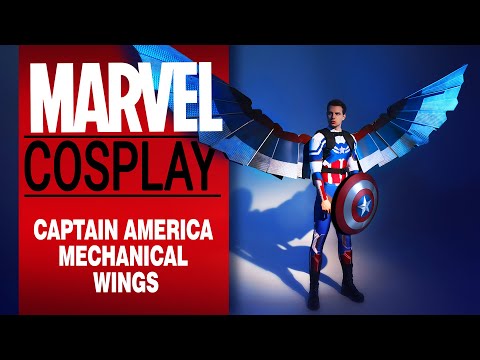 Marvel cosplay captain America Mechanical Wings by ETEREshop