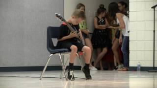 9 Year Old Plays Metallica's Anesthesia (Pulling Teeth) at Talent Show