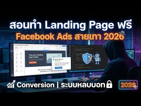 วิธีสร้าง Landing Page สำหรับ Facebook Ads2026 | ระบบหลบบอท + ดูสถิติครบ