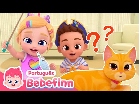 Vamos Brincar com Gatinho Boo! 🐈 | Hora de Brincar 2 | Bebefinn em Português - Canções Infantis
