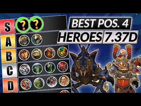 NEW POSITION 4 TIER LIST Patch 7.37d - Best Heroes For Easy MMR! - Dota 2 Meta Guide