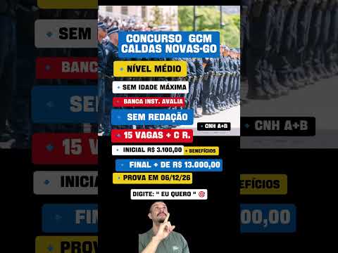Saiu Concurso GCM Caldas Novas-GO🔥