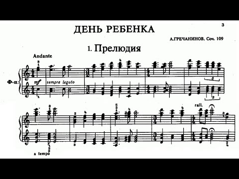 Alexander Grechaninov: A Child's Day, Op.109
