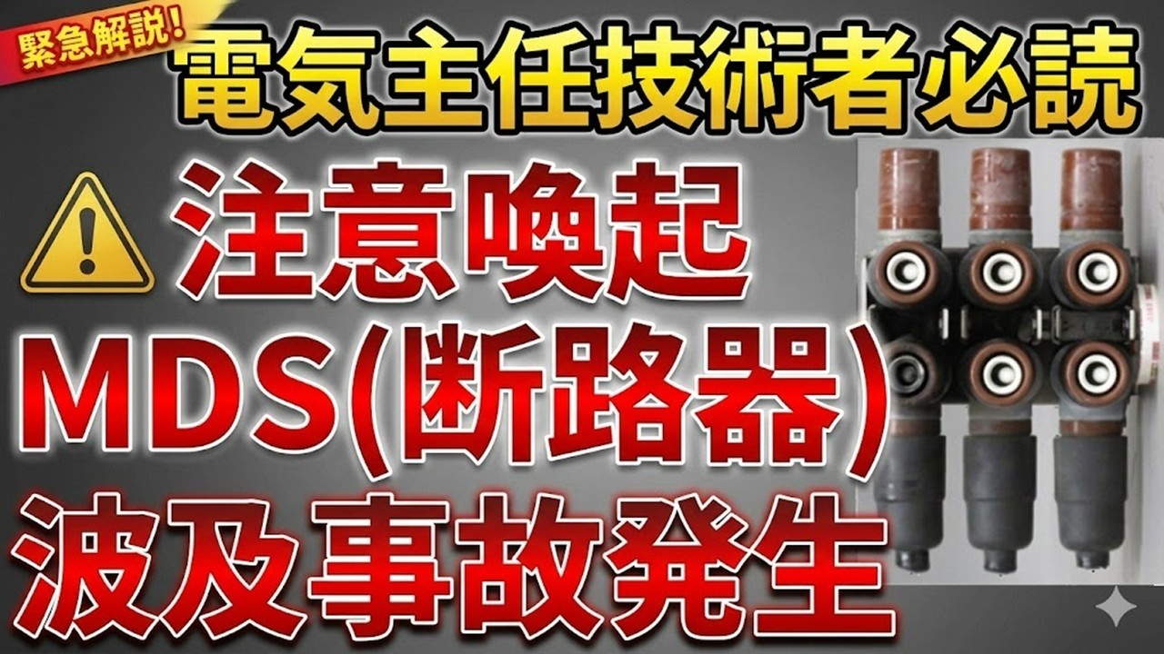 【注意喚起】モールドジスコン（MDS）の波及事故発生　●●に取替え推奨【電気主任技術者・電気工事士必読】（断路器）