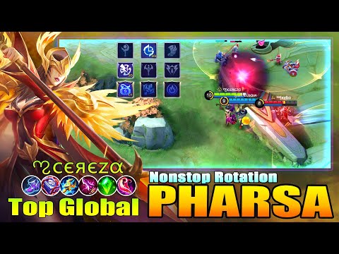 Pharsa Nonstop Rotation! Top Global Pharsa Gameplay [ಌcєяєzα] ~ Mobile Legends