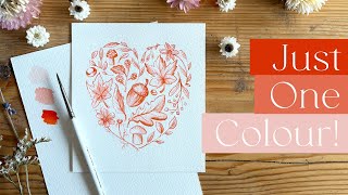 Painting Autumn with ONE Colour! 🍂 Exploring Value Scales for Depth & Warmth