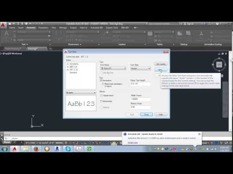 AutoCAD Demo - Setting up text styles
