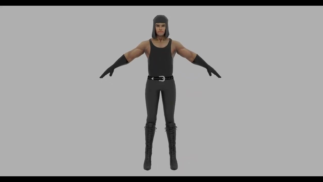 Shadow Striker PS2 Style Character 3D Model