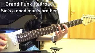 Grand funk railroad-Sin’s a good man’s brother(Riff).How to play/Как играть. +Табы/Tabs