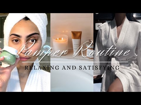 RELAXING PAMPER ROUTINE | *SATISFYING* SELF-CARE DAY | Sauna, Shower, Skincare | Khushi jain