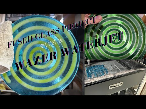 Fused Glass Project with a @WAZER Waterjet Cutter
