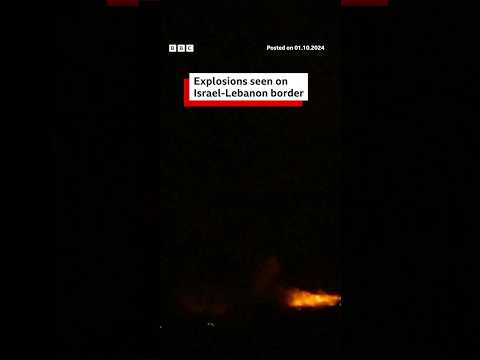Watch the video | Explosions seen on Israel-Lebanon border. #BBCNews