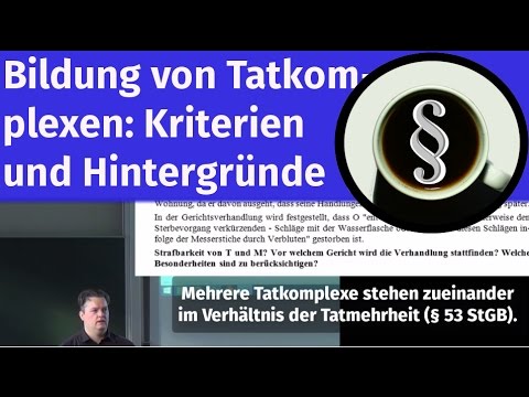 Bildung von Tatkomplexen: Kriterien und Hintergründe