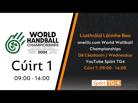Day 4 - Court 1 | 09:00 - 14:00 | oneills.com World Wallball Championship | Liathróid Láimhe Beo