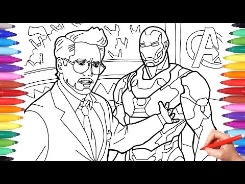Iron Man Tony Stark Coloring Pages, Coloring Avengers Superheroes, Avengers Infinity war