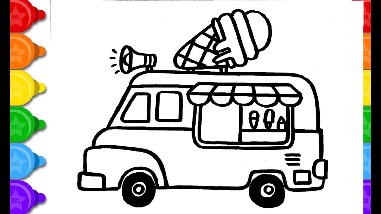 How to Draw an Ice Cream Truck 🍨 Summer Art