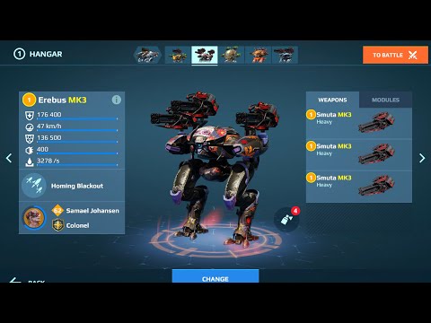 War Robots - Erebus Smuta Build - Stacking Shields