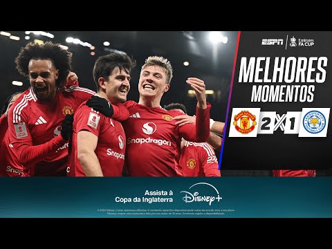 Gols e lances de Manchester United x Leicester City