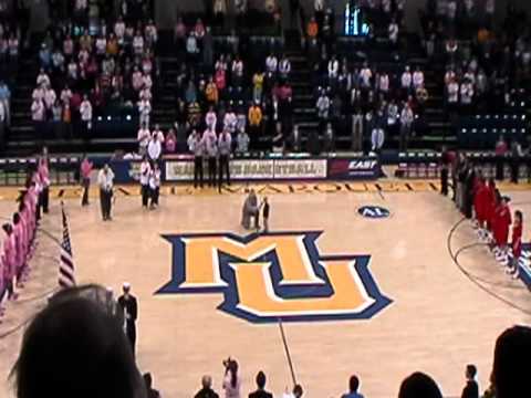4yr old Cooper Smith Sings National Anthem at Marquette Game