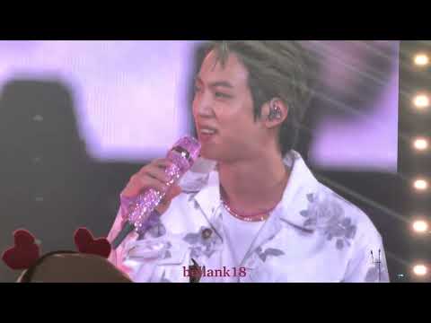 220416 JIN end ment ~ feels he is a burden 😔fancam 방탄소년단 BTS PTD on stage Las Vegas Day 4