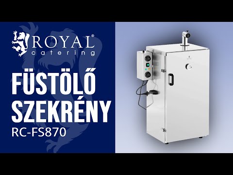 Videó - Füstölő szekrény - 105 l - Royal Catering - 4 rács