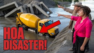 HOA Karen Ignored My Warnings So I Turned Her Cement Convoy Into a Concrete Disaster 😳🚧
