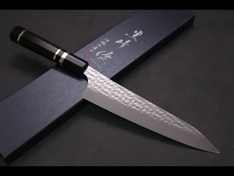 🔥品 牌 : #黑崎優  銳🔪刀 款 : 銳 劍形牛刀🔪鋼 材 : sg-2 粉末鋼 (不銹)🔪規 格 : 21cm🔪柄 材 : 黑檀八角 三銀卷 雙黑水牛角