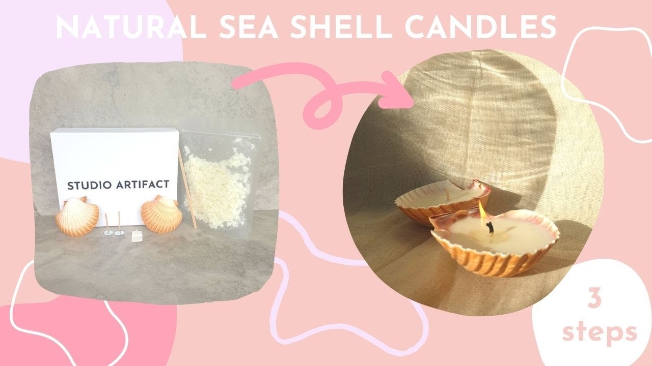 How to Make Natural Sea Shell Candles | Easy Aesthetic Home Decor Candle Making Tutorial 2021