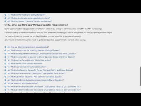 Owner Op. Q147. What are Mini Bus/Minivan transfer requirements?